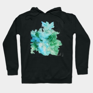 Splashes of Blue and Green Hoodie